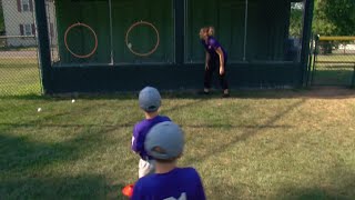 Easy Throwing Drill For Tee Ball  Little League [upl. by Nyrem]