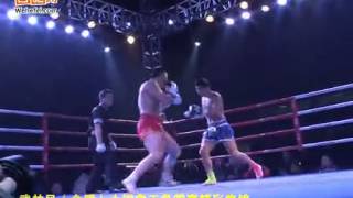 latest Yi Long Fight  Sanshou Vs Muay Thai  Yi long TKO Sartweipeng Jaimoon [upl. by Leirbaj523]