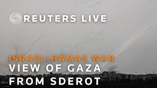 LIVE View from Sderot as Israel prepares ground assault on Gaza [upl. by Llehsyar]