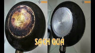 Cách làm sạch xoong nồi bị ố vàng bám bẩn lâu ngày thât đơn giảnan toàn [upl. by Nodnarb]