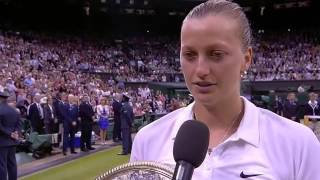 Petra Kvitova postmatch interview  Wimbledon 2014 [upl. by Nnyleak]