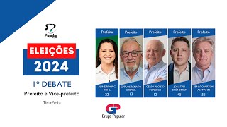 ELEIÃ‡Ã•ES 2024  DEBATE COM CANDIDATOS  PREFEITO E VICE DE TEUTÃ”NIA [upl. by Bysshe]