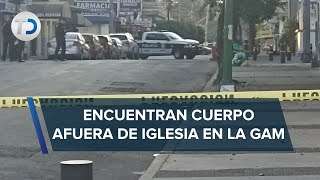 Encuentran a hombre colgado con una corbata afuera de una iglesia en la Gustavo A Madero [upl. by Burnight]