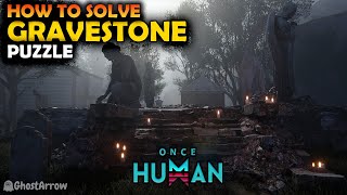 Once Human  Brookham Gravestone Puzzle Solution [upl. by Nashom]