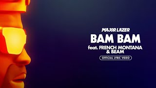 Major Lazer  Bam Bam feat French Montana amp BEAM Official Lyric Video [upl. by Letsirk]