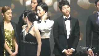 SONG JOONG KI MOON CHAE WON Cute Moment  2012 KBS Drama Awards Part1 [upl. by Maddis]