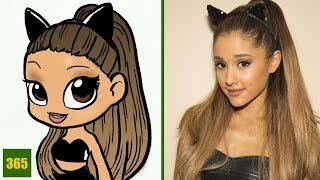 hur man ritar ARIANA GRANDE KAWAII STEG FÖR STEG  kawaii ritningar lätt [upl. by Patsis]