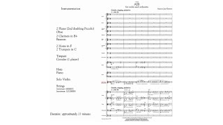 Aaron Jay Kernis  Air for Violin and Orchestra with full score [upl. by Nuli]