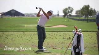 Aaron Baddeley Golf Swing  2009 US PGA [upl. by Yadrahs]