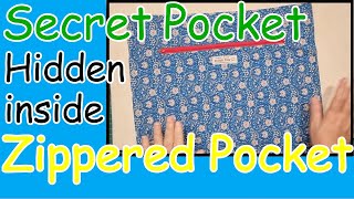 DIY Zippered Pocket with secret pocket How to make a welt pocket in a zipper pocket Learn to Sew [upl. by Aihset]