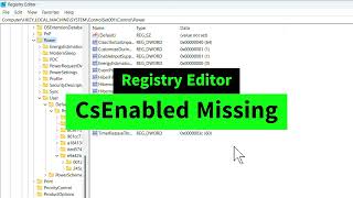 CsEnabled File Missing from Registry Editor  Add CsEnabled in Registry Editor [upl. by Sumedocin984]