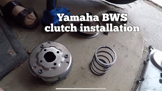 Yamaha BWS Zumma clutch install Polini High Speed Variator install [upl. by Aileme873]