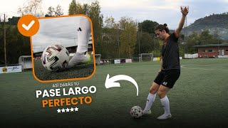 Cómo dar un PASE LARGO PERFECTO en FÚTBOL Tips y Ejercicios Efectivos 🎯 Tutorial de pases largos [upl. by Ahsik]