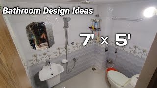 5 ×7 Bathroom Design ideas  Bathroom Fittings Design idea  Standard Size Bathroom design ideas [upl. by Hijoung685]