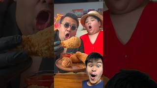 Homemade KFC fried shrimp with his son 🤩🐓🍤 cooking funny BANKII [upl. by Anuahc]