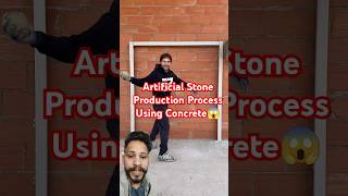 Artificial Stone Production Process Using Concrete 😱 share youtubeshorts viralvideo [upl. by Shell]