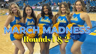 UCLA CHEER VLOG 📣 Cheering for UCLA WBB March Madness Rounds 1 amp 2  Vlog 7 [upl. by Brocklin]