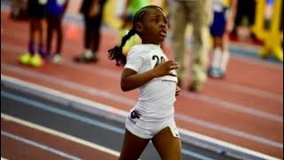 5 year old Leighla Herriott  400m Run Meet Record [upl. by Hepsibah800]