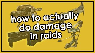 How to Do Raid DPSDamage So You Wont Get Kicked from LFG [upl. by Nevi]