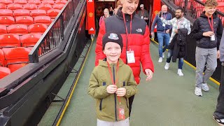 Mason comes out the Tunnel at Old Trafford home of Manchester United on the Tour ⚽️🤘❤️ [upl. by Atiuqaj]