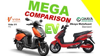 Vida V1 vs Okaya Motofaast  MEGA COMPARISON  Bike Info [upl. by Inor]