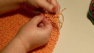 Beginner Crochet Dishcloth  Last Row Last Stitch [upl. by Einamrej]