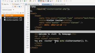 A Simple PHP Visitor Counter Demo [upl. by Fredrika932]