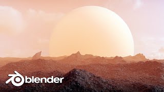 Create an Alien Planet Landscape in Blender 28 Beginner Tutorial [upl. by Suehtomit770]