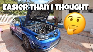 Exposing the WRX baby turbo Intake manifold removal [upl. by Limak550]