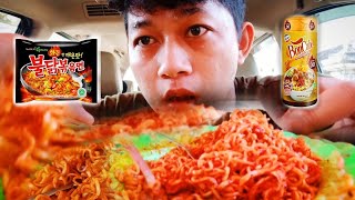 MUKBANG MIE SAMYANG  BONCABE LEVEL 30 [upl. by Yelrebmik934]