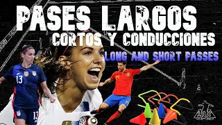 Circuito técnica de pase largo corto y conducción con oposición para fútbol base [upl. by Mozelle684]