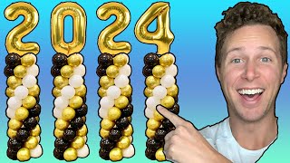 DIY 20 Easy Balloon Column Tutorial [upl. by Essirahc]