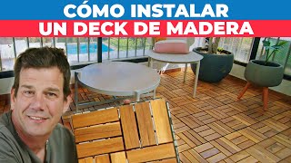 Cómo instalar un deck de madera en el balcón [upl. by Asuncion]