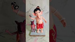 Bal Ganesh colouring prosess 🌹🙏🌹ganesh clayart ganpati [upl. by Kimmy]