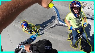 JUMPING OVER BMX PRODIGY ON SCOOTER [upl. by Aynna]