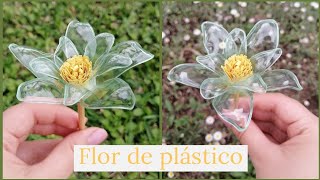 Como hacer una flor reciclando botella de plástico [upl. by Lanie72]