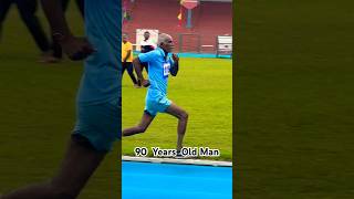 90 Year Old Man Sprinting 🥸 dailyinspiration keepgoing trackandfield athletics skills [upl. by Ynnig]