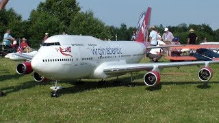 RELOADED RC BOEING 747400 MAIDEN FLIGHT VIRGIN ATLANTIC WORLD BIGGEST RC JUMBO [upl. by Dnalkrik977]