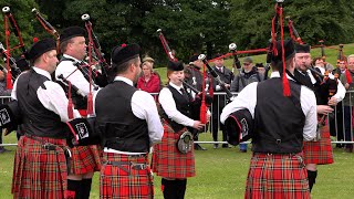 Culter and District Pipe Band in Grade 4A at 2024 British Pipe Band Championships in Forres Scotland [upl. by Ellerihs101]