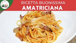 AMATRICIANA IN 1 MINUTO  ricette veloci [upl. by Nosirrah]