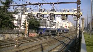 1 train TGV Carmillon 2711 trains TER6 trains TGV à Lyon [upl. by Elleuqram645]