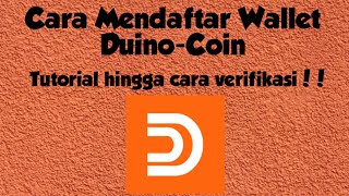 Cara Mendaftar Web Wallet Duino Coin  Duino Coin Part I [upl. by Ayahs608]