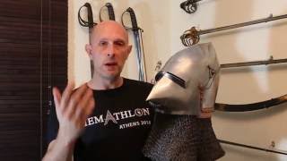 More about bascinet helmets and how medieval helmets protect [upl. by Derna]