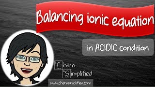 How To balance ionic equation Acidic  Dr K [upl. by Erbma]