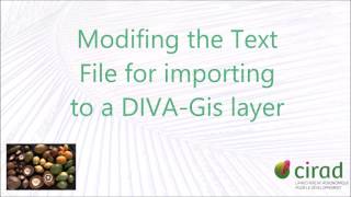 Preparing a text file from CGRD to DIVA Gis for Maxent analysis [upl. by Niobe]