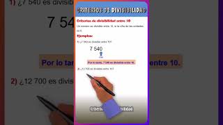 Criterios de divisibilidad del 10 – Criterios de divisibilidad entre 10  divisibilidad quidimat [upl. by Saba134]