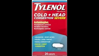 Tylenol Cold  Head Congestion Severe Medicine Caplets 24 ct [upl. by Tnerual665]