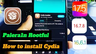 How to install Cydia iPhoneiPad iOS 17516781582 Jailbroken Palera1nWinRa1nNekoJb Rootful [upl. by Mirilla]