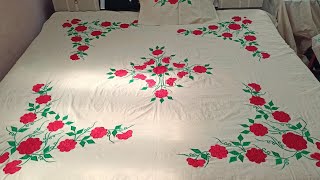 Chadar ka design  aplic bed sheet design [upl. by Gladwin]