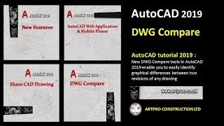 AutoCAD 2019 DWG Compare New DWG Compare tools  AutoCAD [upl. by Zoara684]